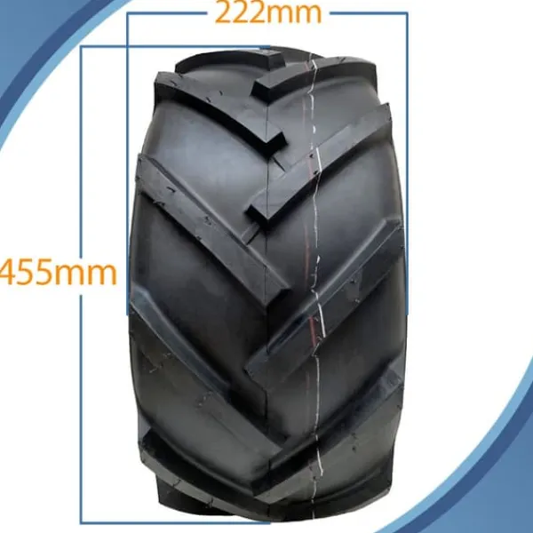 Sale 18x9.50-8 Dæk til industrianlæg med åben midte, spalte, rotovator og fælg - sæt med 2 stk. Havemaskiner