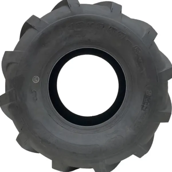 Sale 18x9.50-8 Dæk til industrianlæg med åben midte, spalte, rotovator og fælg - sæt med 2 stk. Havemaskiner