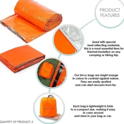 Best 4x Emergency Termal Waterproof Sovepose til udendørs brug Beredskabsplaner