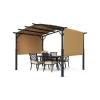 Buer, Spalier, Lysthuse Uden Tag^10x10 fod Udtrækkelig Pergola, Udendørs Buet Top Metal Pergola, med Baldakin