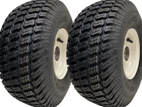 Sale 15x6.00-6 Grass Plæneklipperhjul Dæk monteret på fælge 20 mm lejer (sæt med 2) Havemaskiner