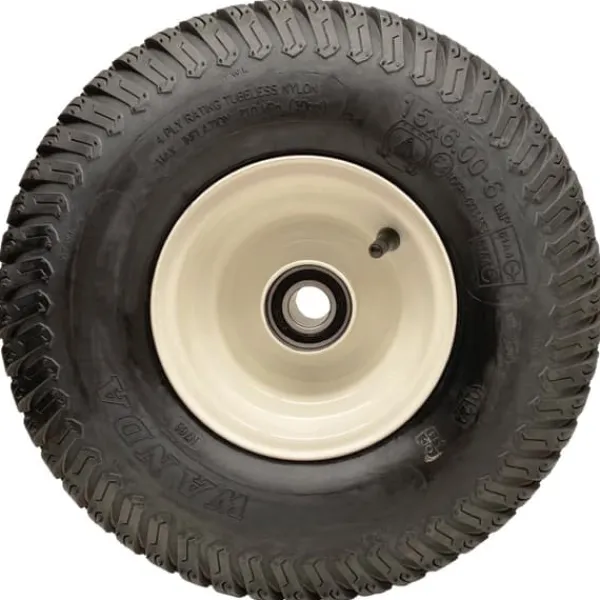 Sale 15x6.00-6 Grass Plæneklipperhjul Dæk monteret på fælge 20 mm lejer (sæt med 2) Havemaskiner