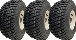 Outlet 15x6.00-6 Grass Plæneklipperhjul Dæk monteret på fælge 20 mm lejer (sæt med 3) Havemaskiner