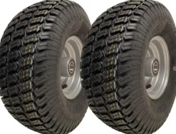 Discount 15x6.00-6 Grass Plæneklipperhjul 4-lags P332-dæk på fælg 25 mm lejer (sæt med 2) Havemaskiner