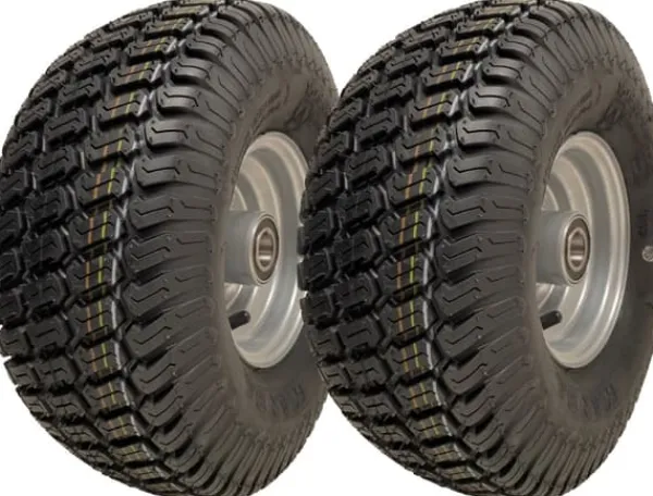 Discount 15x6.00-6 Grass Plæneklipperhjul 4-lags P332-dæk på fælg 25 mm lejer (sæt med 2) Havemaskiner