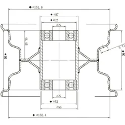 Discount 15x6.00-6 Grass Plæneklipperhjul 4-lags P332-dæk på fælg 25 mm lejer (sæt med 2) Havemaskiner