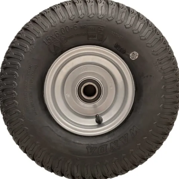 Hot 15x6.00-6 græsdæk på fælg-plæneklipper - vogn-buggy, trailer, 25mm BB Havemaskiner
