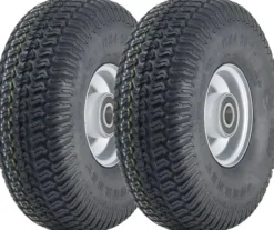Havemaskiner^11x4.00-4 Græsdæk til plæneklipper og stålfælg P332 20 mm lejer 145 kg (sæt med 2)