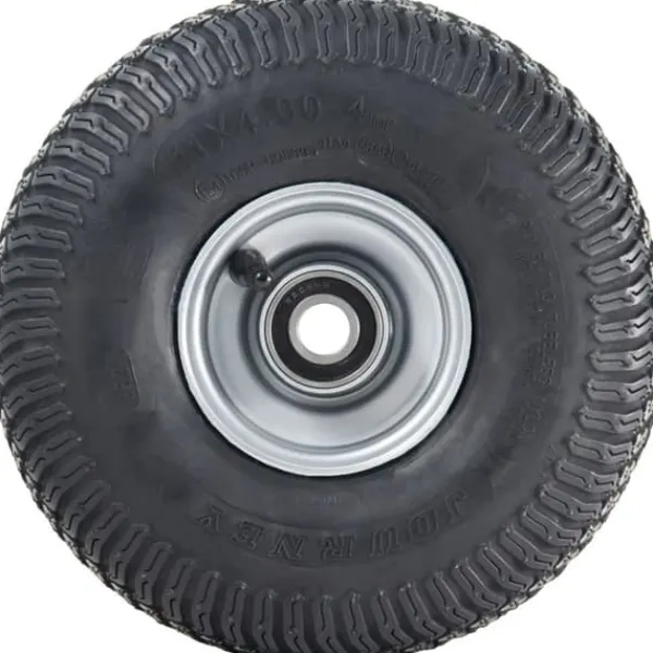 Havemaskiner^11x4.00-4 Græsdæk til plæneklipper og stålfælg P332 20 mm lejer 145 kg (sæt med 2)