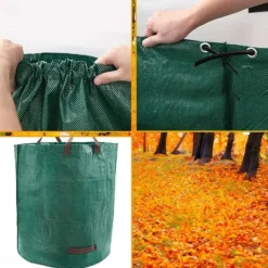 Havekurve^2x havekurvpose bladpose havegræskompostbeholder 270l GoGarden