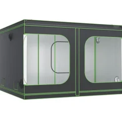 Best 10x10 hydroponisk voksetelt, 120'' x 120'' x 80'', højreflekterende 600D Mylar med vindue, værktøjstaske og gulvbakke til indendørs planter. Drivhus