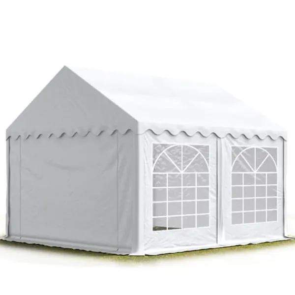 Telte & Lysthuse^3x3 m festtelt holdbart PVC 700 N vandtæt presenning året rundt bryllupsarrangement hvid