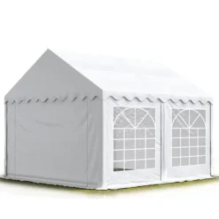 Telte & Lysthuse^4x5 m partytelt, holdbart PVC 700 N vandtæt presenning, året rundt, bryllupsevent, hvid