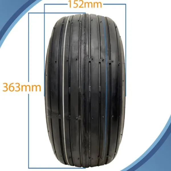 Online 15x6.00-6 Multi Rib Plæneklipperhjul 6ply P508 Dækfælg 25mm Lejer (Sæt med 2) Havemaskiner