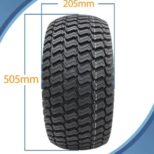 Havemaskiner^20x8.00-10 Plæneklipperhjul med 4 knopper Turf Wanda 100 mm PCD Road Legal (sæt med 2)