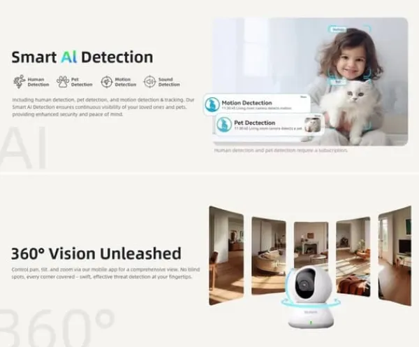 Best XO CR01 WiFi Smart Kamera 3MP – Nattläge & Tvåvägsintercom Sikkerhedsmonitorer & Videokameraer