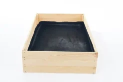 Online 120x80x27 cm Fyrretræs Højbed med Bunddug til Alsidig Havebrug Plantningsbænke