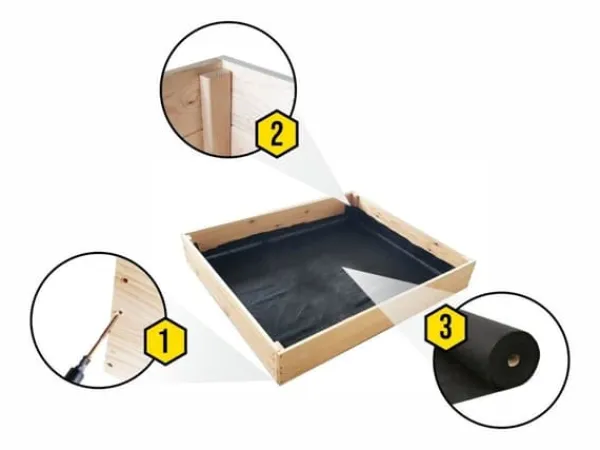 Best 140x120x18 cm Fyrretræs Højbed til Selvforsynende Liv Plantningsbænke
