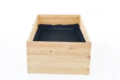 New 140x80x18 cm Fyrretræs Højbed til Selvforsynende Liv Plantningsbænke