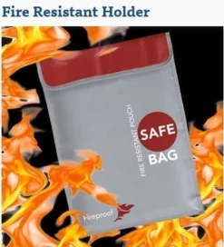 Brandtæppe^Yunique - Sikkerhedsetui til RC-batterier | Lipo Anti-eksplosion beskyttende etui | Brandsikker opladningsetui, størrelse 280x380mm