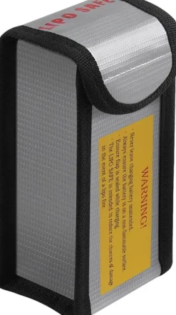 Beredskabsplaner^Yunique - Sikkerhedsetui til lipobatterier, 1 pc, flammehæmmende og anti-eksplosionsmateriale, dimensioner 125x64x50 mm - beskyttelsesetui til RC