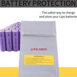 Outlet Yunique - Sikkerhedsetui til RC-batterier | Lipo Anti-eksplosion beskyttende etui | Brandsikker opladningsetui, størrelse 100x200mm Brandtæppe