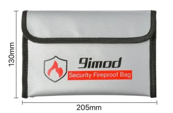 Beredskabsplaner^Yunique - Sikkerhedsetui til RC-batterier | Lipo Anti-eksplosion beskyttende etui | Brandsikker opladningsetui, størrelse 205x130mm