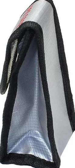 Brandalarm^Yunique - Sikkerhedsetui til lipobatterier, 1 pc, flammehæmmende og anti-eksplosionsmateriale, dimensioner 64X50x95 mm - Beskyttelsesetui til RC