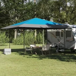 Telte & Lysthuse^Pop-up canopy telt - Rummeligt udendørs skyggetelt | Farve: Blå | Størrelse: 400x400 cm